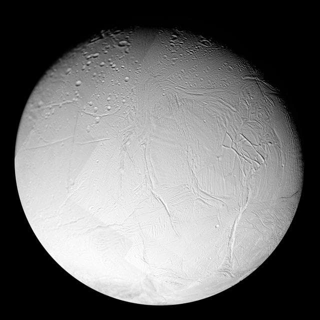 NASA image: Enceladus: Trailing Hemisphere