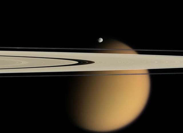 NASA image: Titan Beyond the Rings