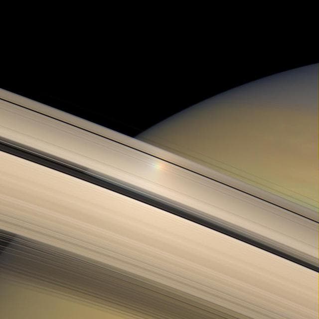 NASA image: Rainbow on the Rings