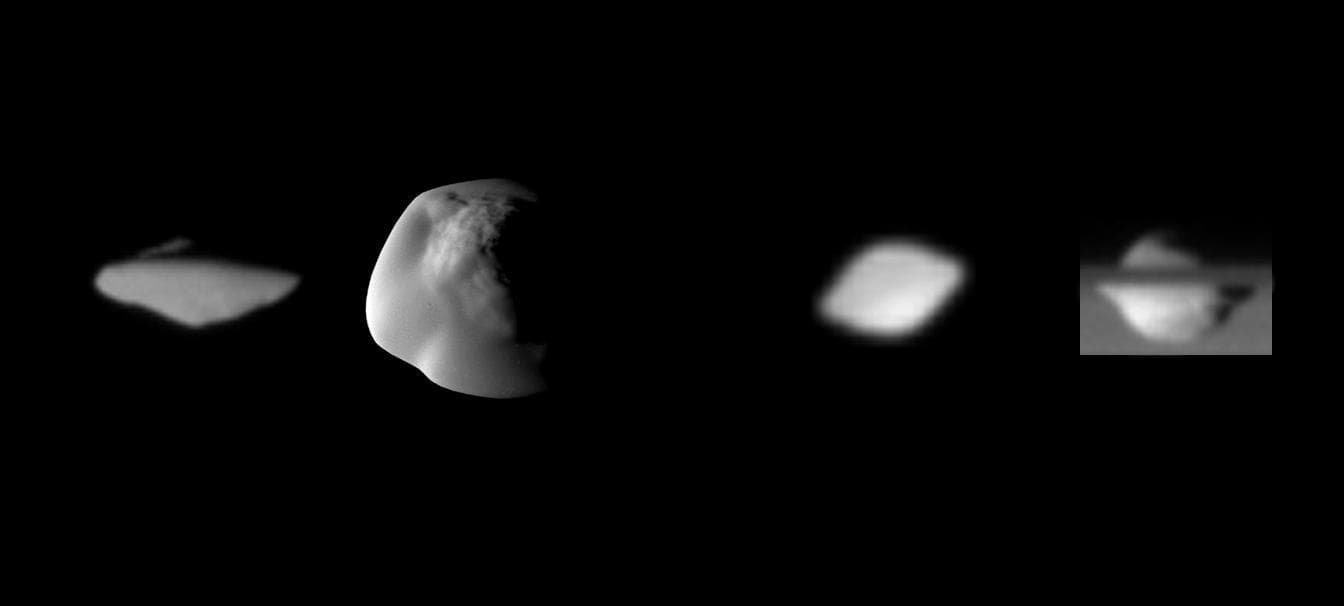 NASA image: Saturn Saucer Moons
