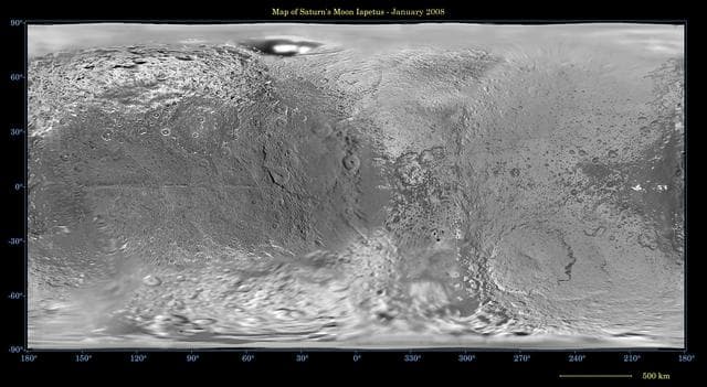 NASA image: Map of Iapetus - January 2008