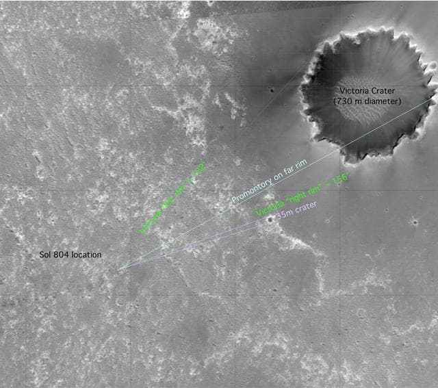 NASA image: Victoria on Opportunity Horizon Orbital View