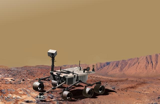 NASA image: Mars Science Laboratory at Work Artist Concept