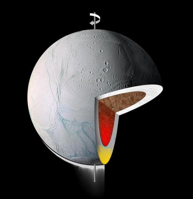 NASA image: Enceladus Roll