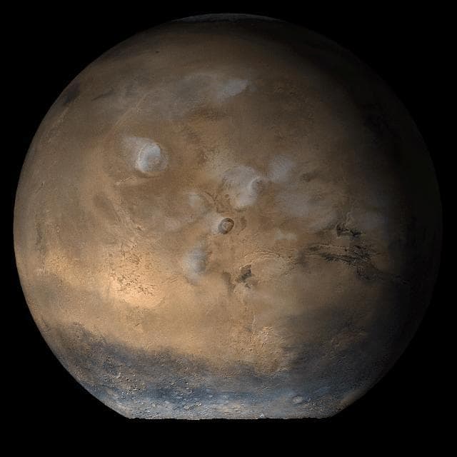 NASA image: Mars at Ls 66°: Tharsis