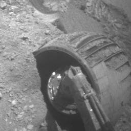 NASA image: Opportunity Rolls Free Again Right Front Wheel