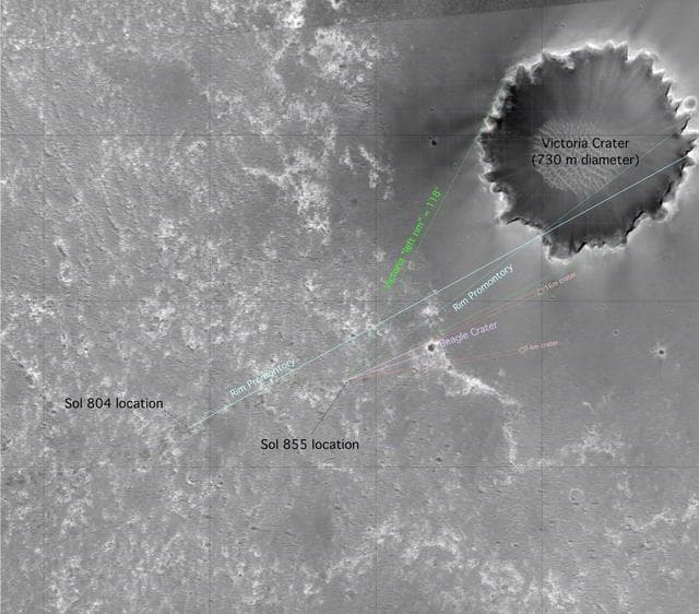 NASA image: Beagle Crater on Opportunity Horizon Orbital View