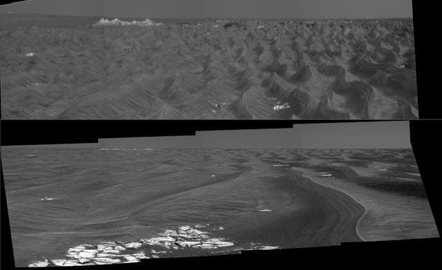 NASA image: Stretched View Showing Beagle Crater