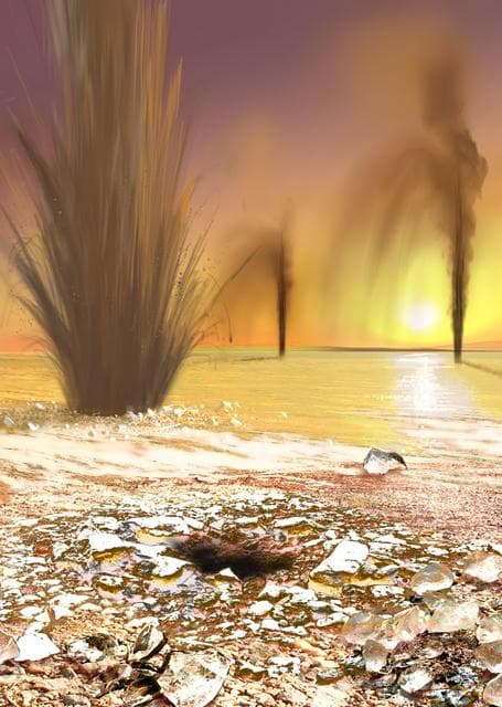 NASA image: Sand-Laden Jets Artist Concept