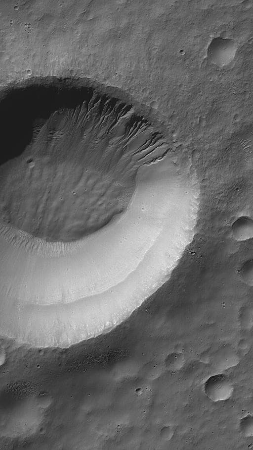 NASA image: Weepy Crater