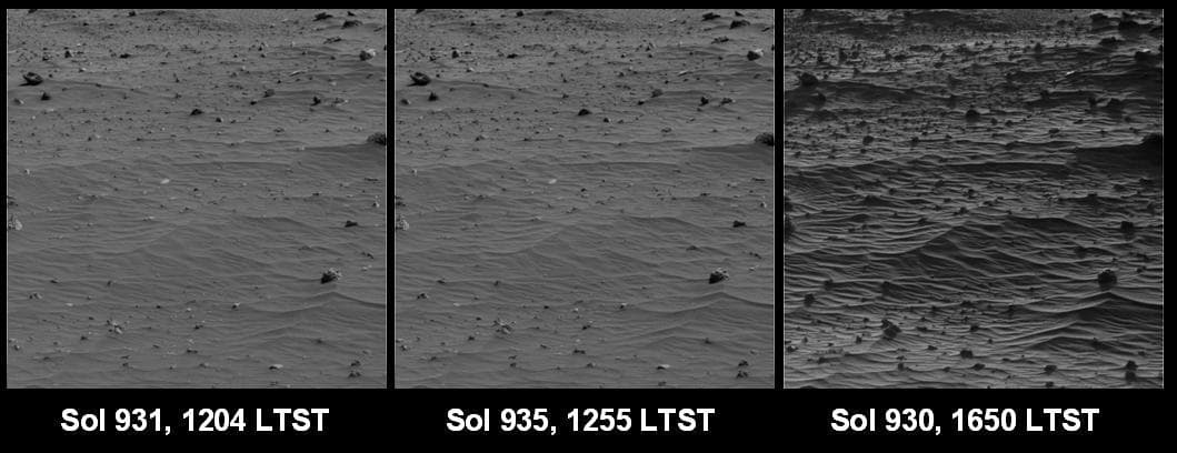 NASA image: Shadows Draw Attention to Features of Mars Landscape Sand Ripples
