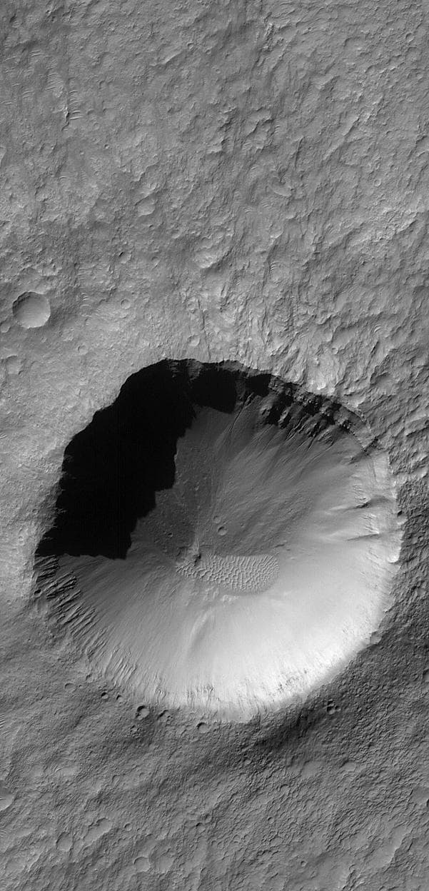 NASA image: Crater with Gullies