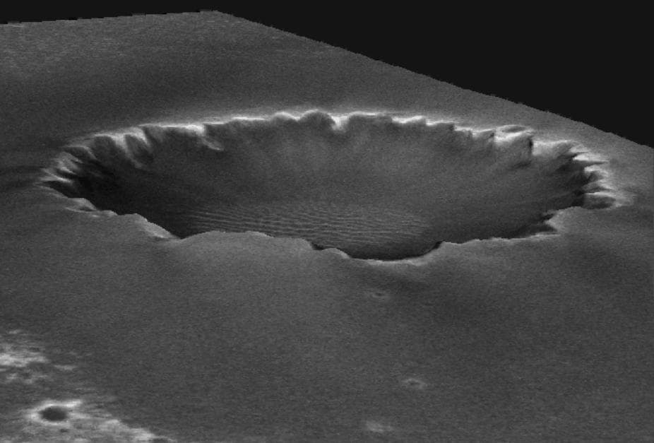 NASA image: Animated Elevation Model of Victoria Crater