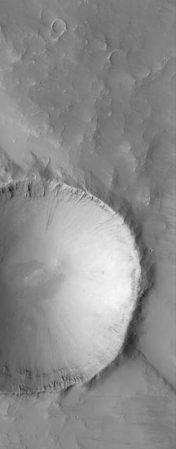 NASA image: Layered Crater Walls