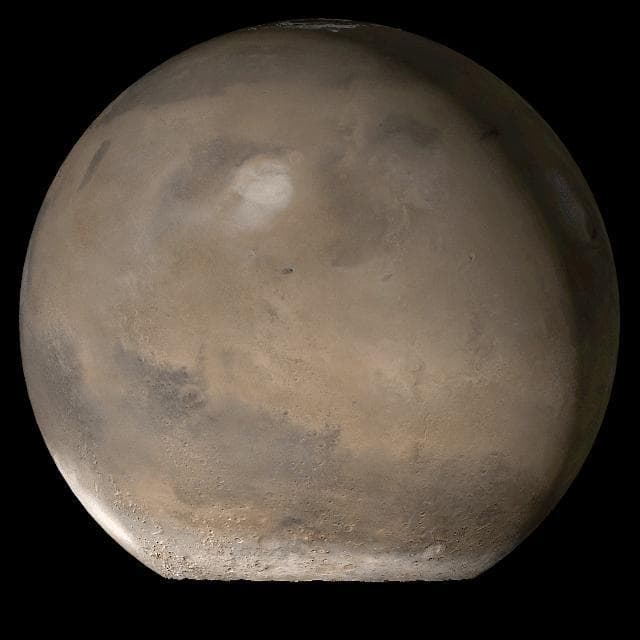 NASA image: Mars at L<sub>s</sub> 107°: Elysium/Mare Cimmerium