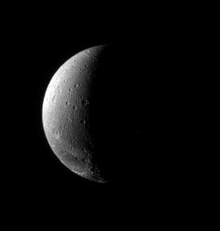 NASA image: Down on Dione