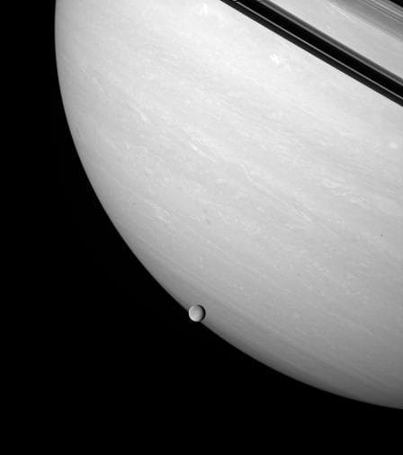 NASA image: Crossing Saturn