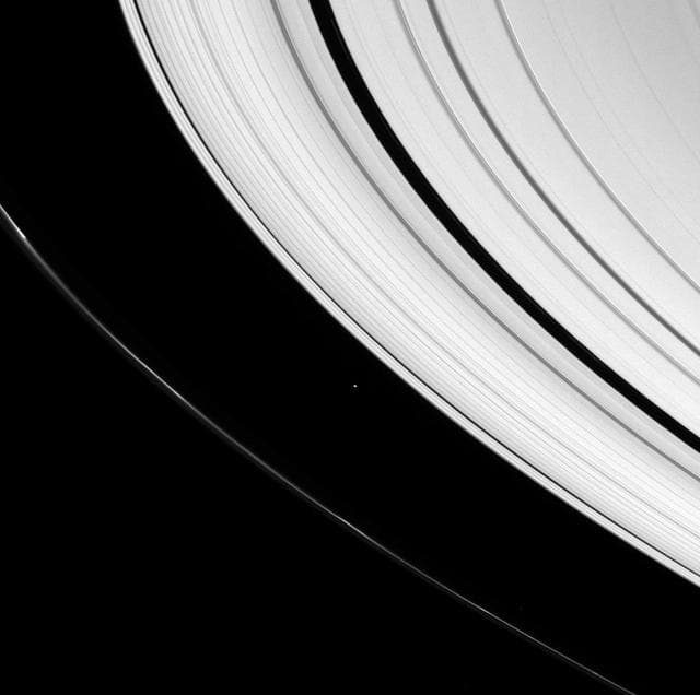 NASA image: In-between Moon