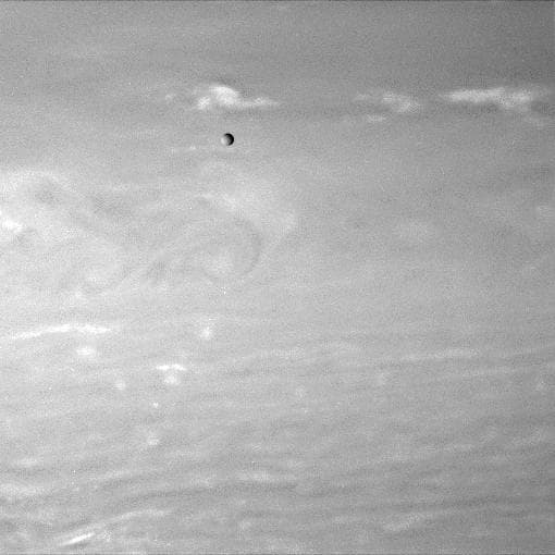 NASA image: Mimas in Transit
