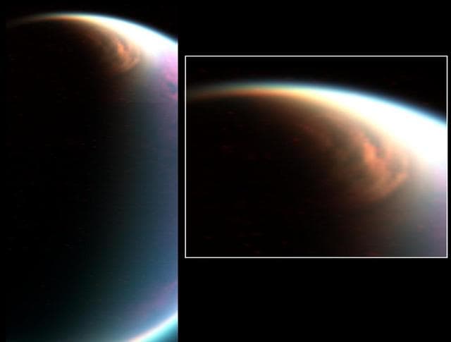 NASA image: Titan Giant North Pole Cloud