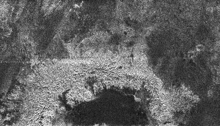 NASA image: A New Crater on Titan?