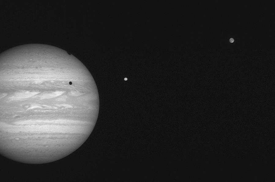 NASA image: Io and Ganymede