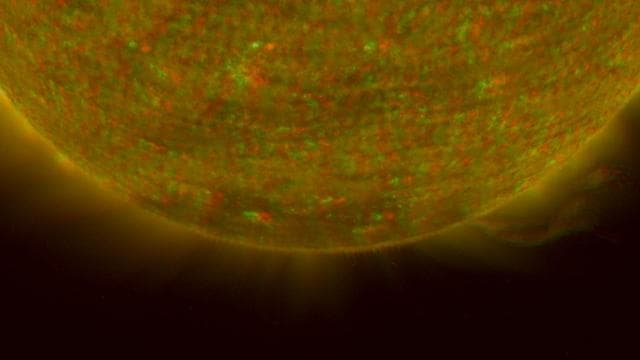 NASA image: South Pole of the Sun, March 20, 2007 Anaglyph