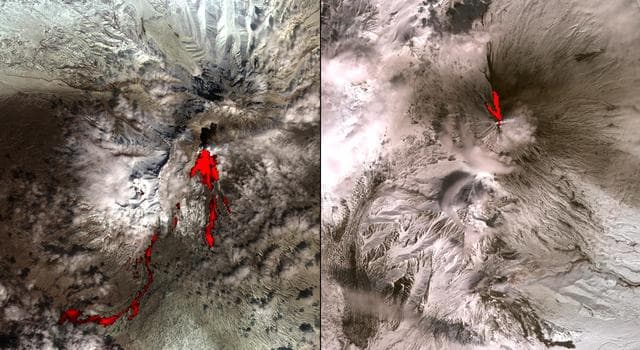 NASA image: Volcanic Eruptions in Kamchatka
