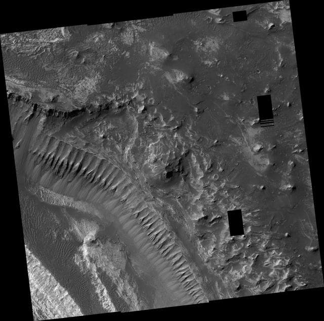 NASA image: Layers in Melas Chasma