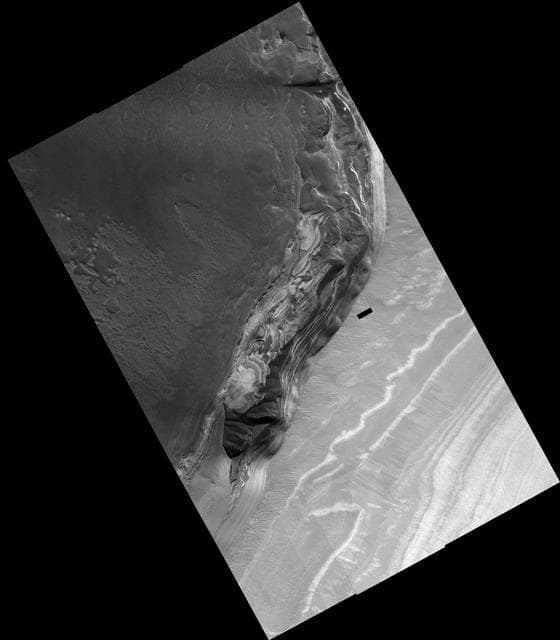 NASA image:  North Polar Cliff