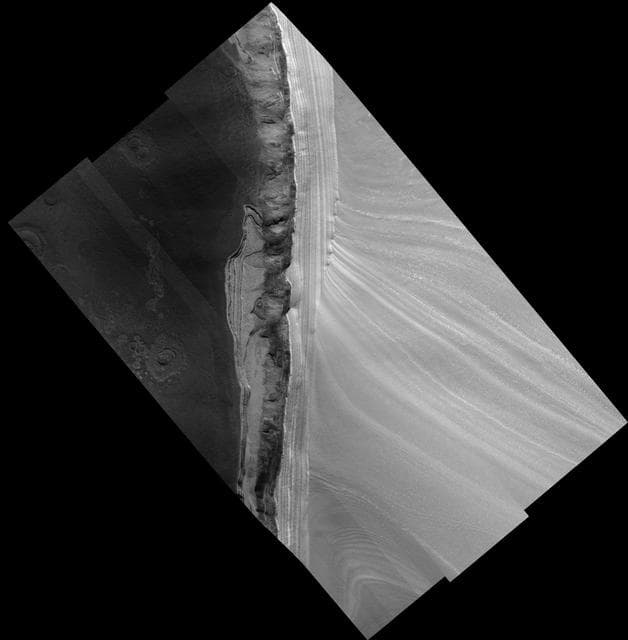 NASA image: Scarp within Chasma Boreale
