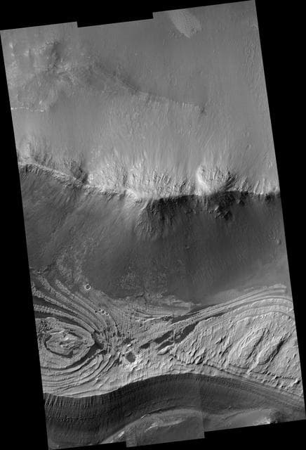 NASA image: Wallrock and Light-toned Layering in Candor Chasma