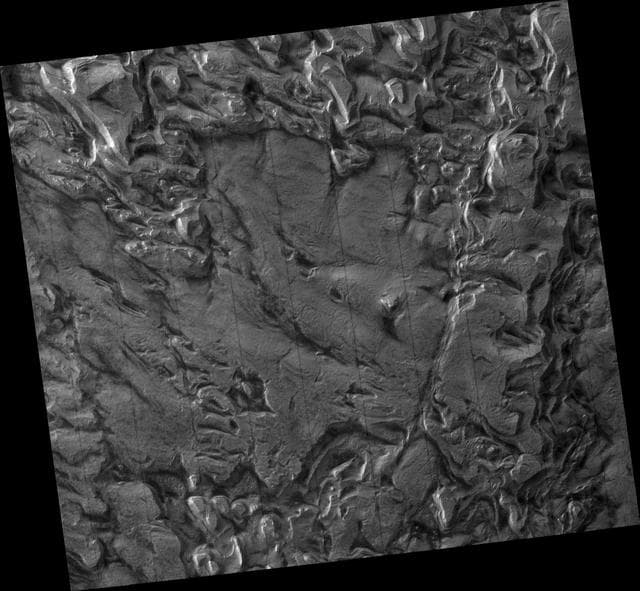 NASA image: Layering in Spallanzani Crater