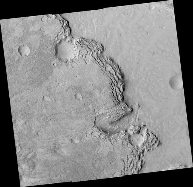 NASA image: Sharp Scarp and Varied Features