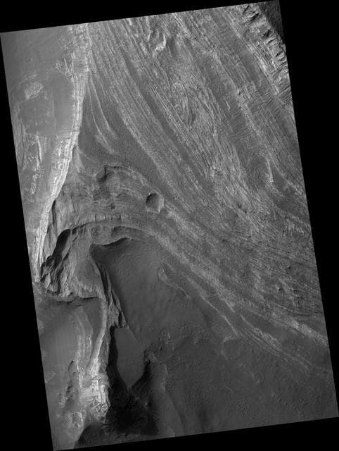 NASA image: Layered Deposits in Terby