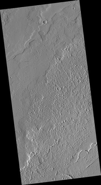 NASA image: Dusty Lava Flows on Ascreaus Mons