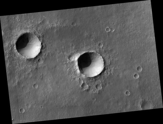 NASA image: Two Southern Hemisphere Craters