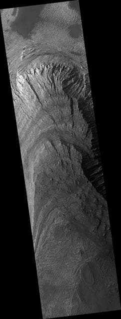NASA image: Light-Toned Material in Melas Chasma