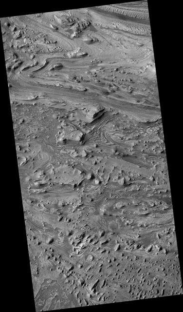 NASA image: Swirls of Rock in Candor Chasma