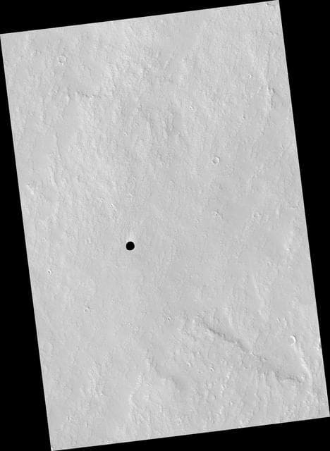 NASA image: Candidate Cavern Entrance Northeast of Arsia Mons