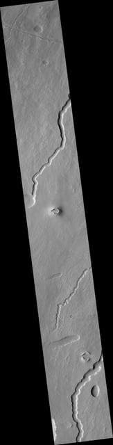 NASA image: Possible Cinder Cone on the Southern Flank of Pavonis Mons