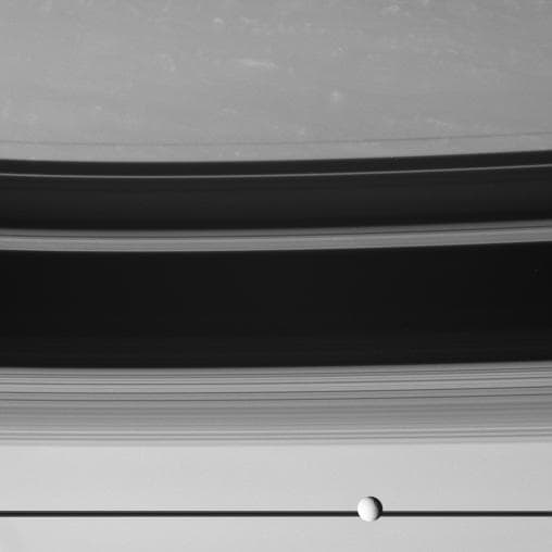 NASA image: Tethys Walks the Line
