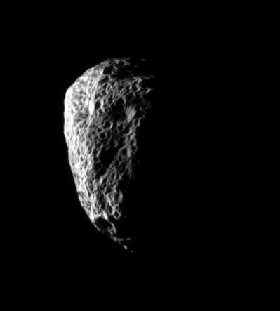 NASA image: Pummeled Hyperion