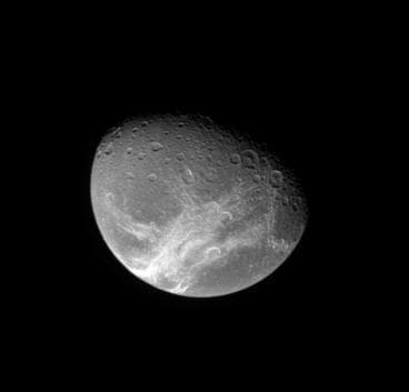NASA image: Dione Below