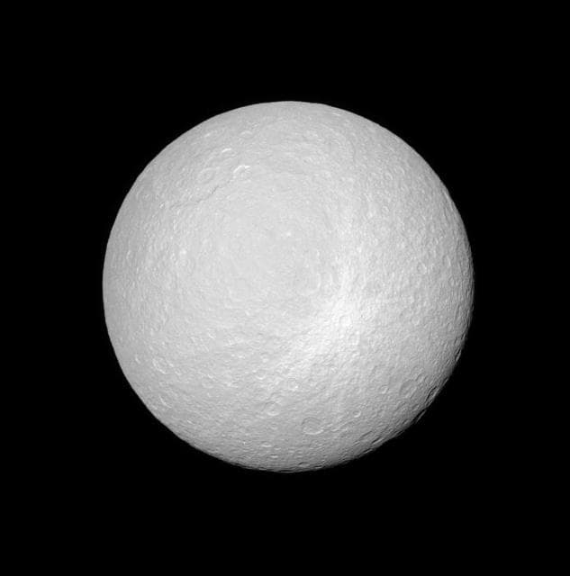NASA image: The Rays of Rhea