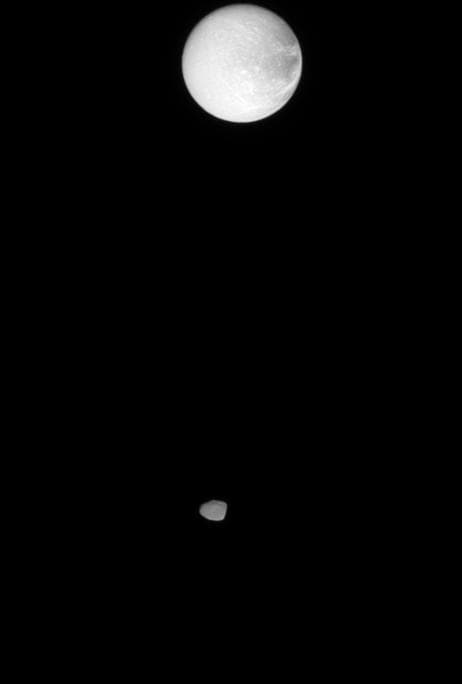 NASA image: Stepping Stone to Dione
