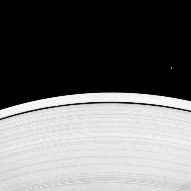 NASA image: Atlas and Daphnis