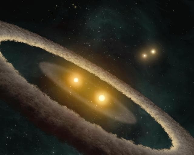 NASA image: Evidence for Strange Stellar Family Artist Concept