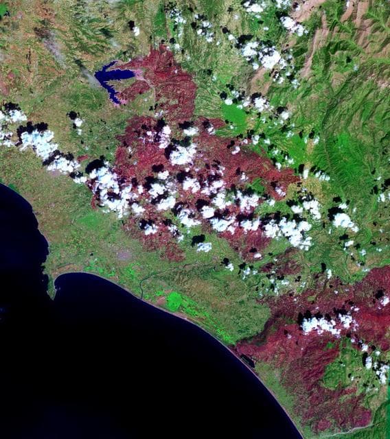 NASA image: Fire in Southern Greece
