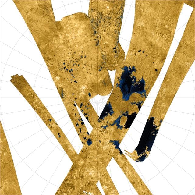 NASA image: Titan North Polar Region